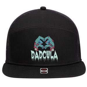 Dadcula Halloween Dad Momster Family Matching Costume Funny Gift 7 Panel Mesh Trucker Snapback Hat