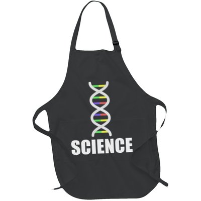 Double Helix Dna Rna Strand Full-Length Apron With Pockets