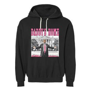 Daddys Home Donald Trump Won I Will Be Home For Christmas Garment-Dyed Fleece Hoodie