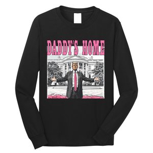 Daddys Home Donald Trump Won I Will Be Home For Christmas Long Sleeve Shirt