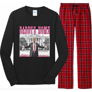 Daddys Home Donald Trump Won I Will Be Home For Christmas Long Sleeve Pajama Set