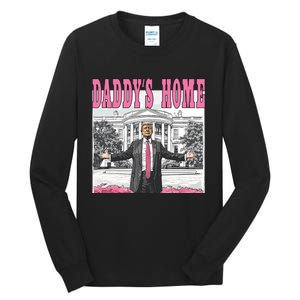 Daddys Home Donald Trump Won I Will Be Home For Christmas Tall Long Sleeve T-Shirt