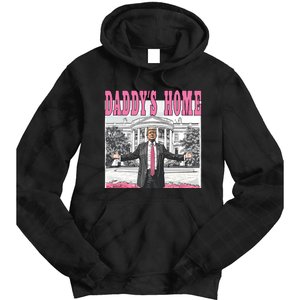 Daddys Home Donald Trump Won I Will Be Home For Christmas Tie Dye Hoodie