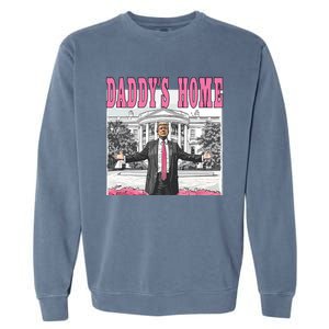 Daddys Home Donald Trump Won I Will Be Home For Christmas Garment-Dyed Sweatshirt