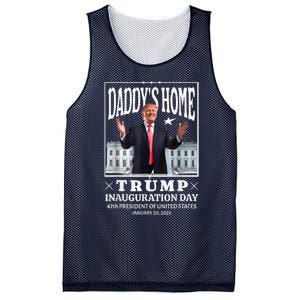 Daddy Home Donald Trump Inauguration Day 2025 Mesh Reversible Basketball Jersey Tank