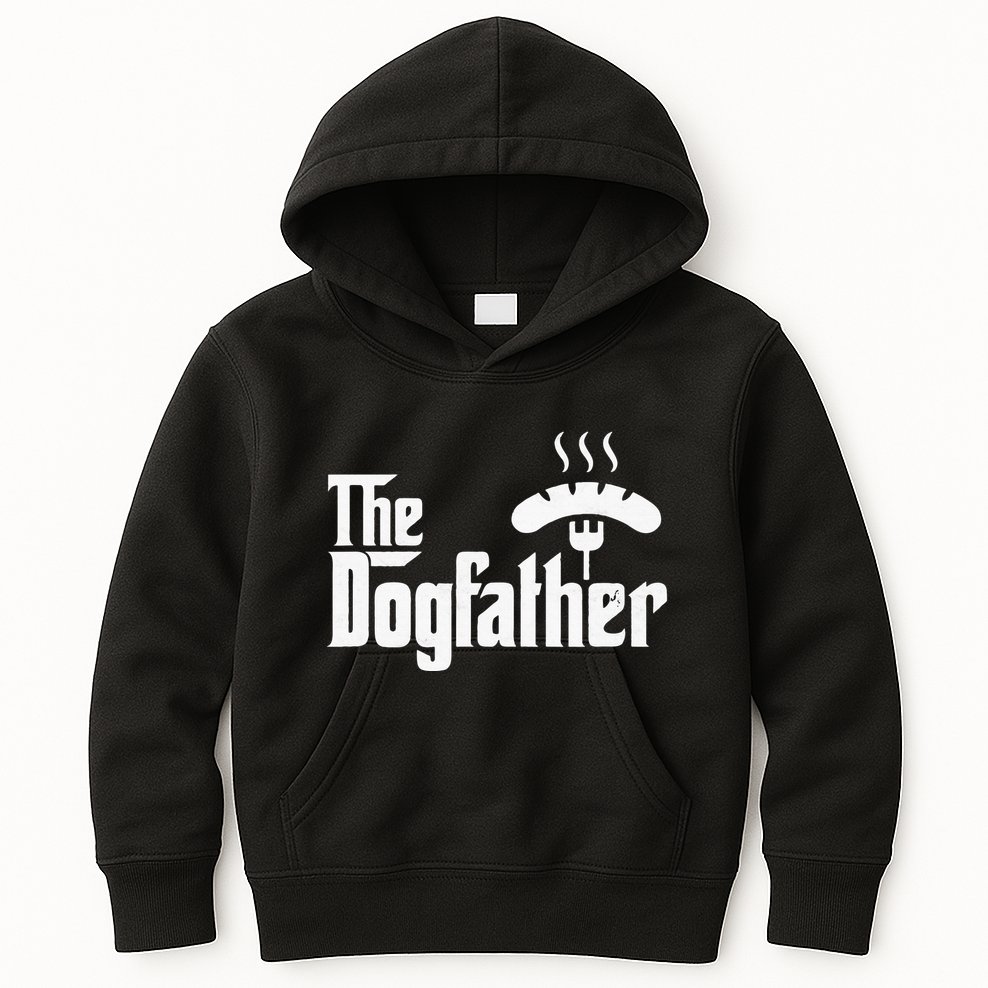 Dogfather Hot Dog Papa Bbq Grilling Grill Daddy Kids Hoodie