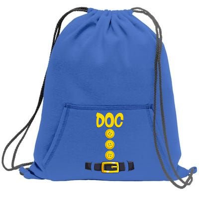 Doc Halloween Dwarf Costume Color Matching Sweatshirt Cinch Pack Bag