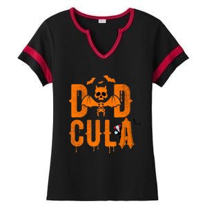 Dad Halloween Dracula Costume Funny Dadcula Man Gift Ladies Halftime Notch Neck Tee