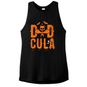 Dad Halloween Dracula Costume Funny Dadcula Man Gift Ladies PosiCharge Tri-Blend Wicking Tank