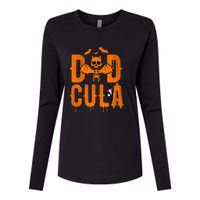 Dad Halloween Dracula Costume Funny Dadcula Man Gift Womens Cotton Relaxed Long Sleeve T-Shirt