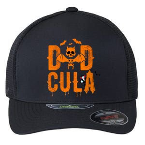 Dad Halloween Dracula Costume Funny Dadcula Man Gift Flexfit Unipanel Trucker Cap