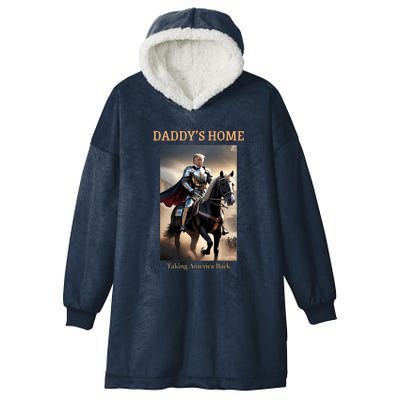 Daddys Home Donald Trump Inauguration Hooded Wearable Blanket