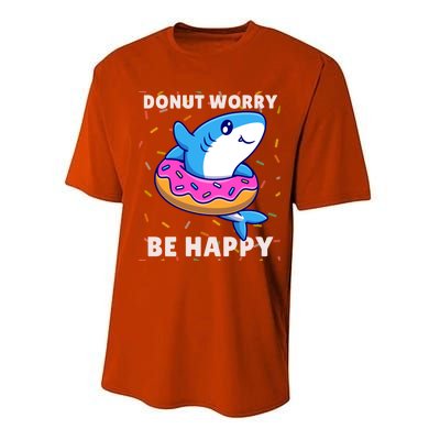 Donut Humor Donut Worry Shark Donuts Funny Donut Doughnut Cool Gift Performance Sprint T-Shirt