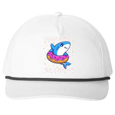 Donut Humor Donut Worry Shark Donuts Funny Donut Doughnut Cool Gift Snapback Five-Panel Rope Hat