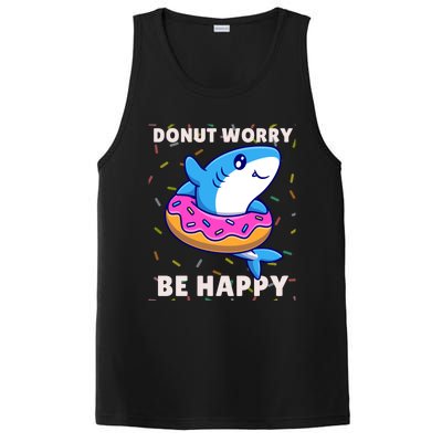 Donut Humor Donut Worry Shark Donuts Funny Donut Doughnut Cool Gift PosiCharge Competitor Tank