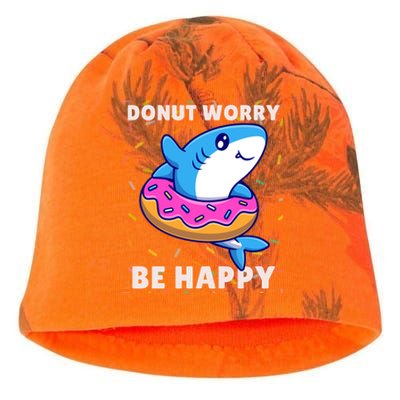 Donut Humor Donut Worry Shark Donuts Funny Donut Doughnut Cool Gift Kati - Camo Knit Beanie