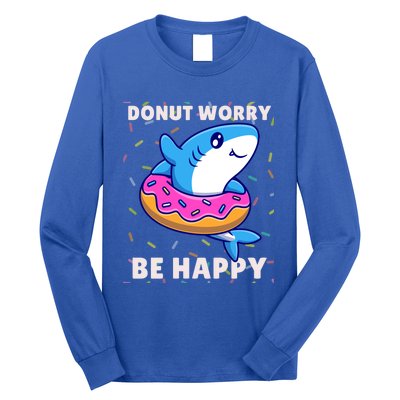 Donut Humor Donut Worry Shark Donuts Funny Donut Doughnut Cool Gift Long Sleeve Shirt