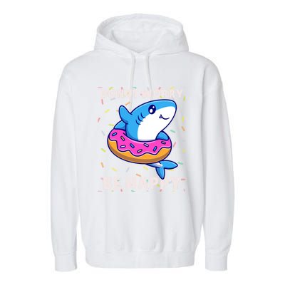 Donut Humor Donut Worry Shark Donuts Funny Donut Doughnut Cool Gift Garment-Dyed Fleece Hoodie