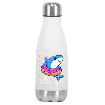 Donut Humor Donut Worry Shark Donuts Funny Donut Doughnut Cool Gift Stainless Steel Insulated Water Bottle