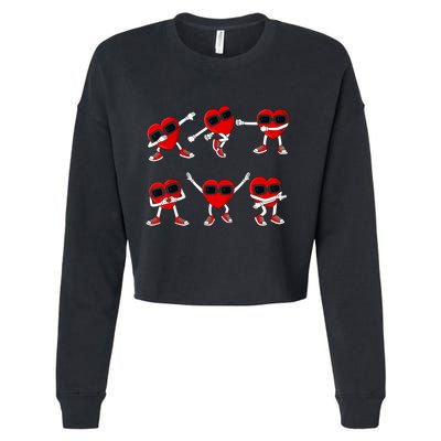 Dancing Hearts Dance Challenge Valentines Day Boy Girl Cropped Pullover Crew