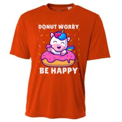 Donut Humor Donut Worry Unicorn Donuts Funny Donut Doughnut Gift Cooling Performance Crew T-Shirt