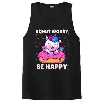 Donut Humor Donut Worry Unicorn Donuts Funny Donut Doughnut Gift PosiCharge Competitor Tank