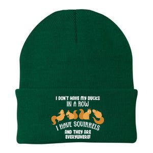 Dont Have Ducks In A Row I Have Squirrels Everywhere Knit Cap Winter Beanie