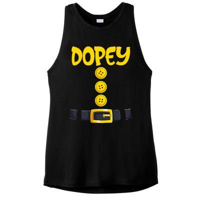 Dopey Halloween Dwarf Costume Color Matching Dopey Ladies PosiCharge Tri-Blend Wicking Tank