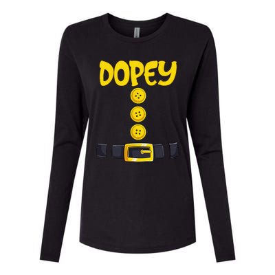 Dopey Halloween Dwarf Costume Color Matching Dopey Womens Cotton Relaxed Long Sleeve T-Shirt