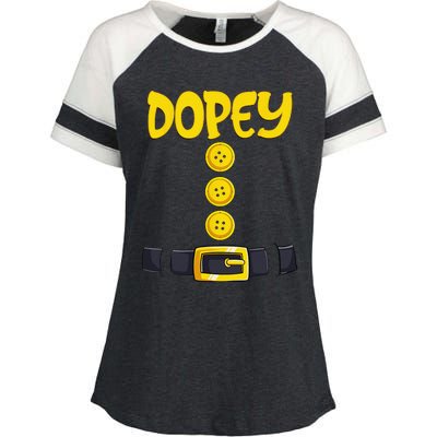 Dopey Halloween Dwarf Costume Color Matching Dopey Enza Ladies Jersey Colorblock Tee