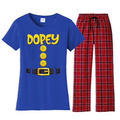 Dopey Halloween Dwarf Costume Color Matching Dopey Women's Flannel Pajama Set