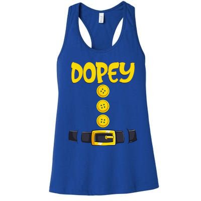 Dopey Halloween Dwarf Costume Color Matching Dopey Women's Racerback Tank