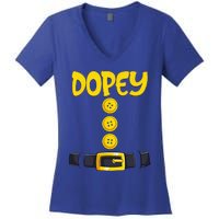 Dopey Halloween Dwarf Costume Color Matching Dopey Women's V-Neck T-Shirt