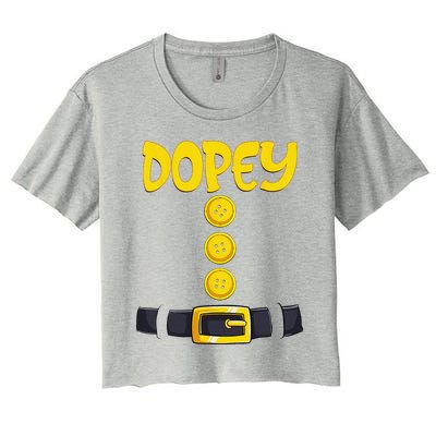 Dopey Halloween Dwarf Costume Color Matching Dopey Women's Crop Top Tee