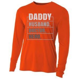 Daddy Husband Doctor Hero Fathers Day Gift Cooling Performance Long Sleeve Crew