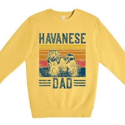 Dog Havanese Dad Premium Crewneck Sweatshirt