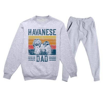 Dog Havanese Dad Premium Crewneck Sweatsuit Set