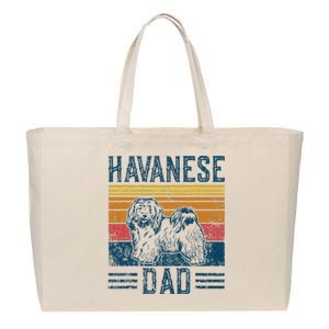 Dog Havanese Dad Cotton Canvas Jumbo Tote