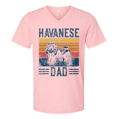 Dog Havanese Dad V-Neck T-Shirt