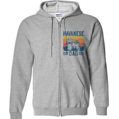 Dog Havanese Dad Full Zip Hoodie