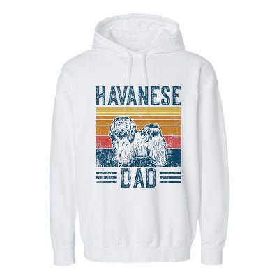 Dog Havanese Dad Garment-Dyed Fleece Hoodie