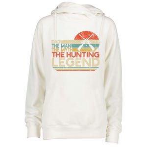 Deer Hunter Dad The The Myth The Hunting Legend Funny Gift Womens Funnel Neck Pullover Hood