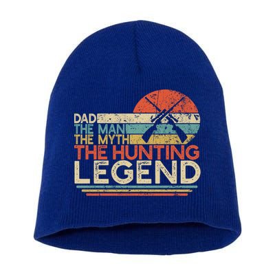 Deer Hunter Dad The The Myth The Hunting Legend Funny Gift Short Acrylic Beanie