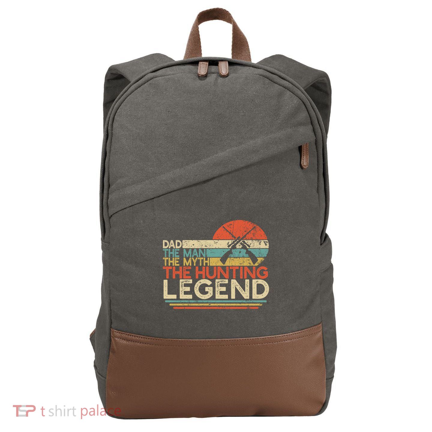 Deer Hunter Dad The The Myth The Hunting Legend Funny Gift Cotton Canvas Backpack