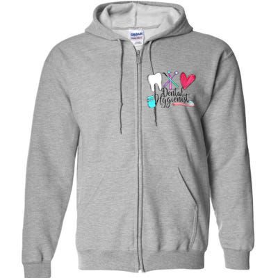 Dental Hygienist Dentist Tools Dental Life Dental Tooth Gift Full Zip Hoodie