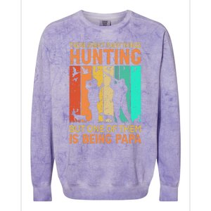 Duck Hunting Distressed Patriotic American Flag Hunters Colorblast Crewneck Sweatshirt