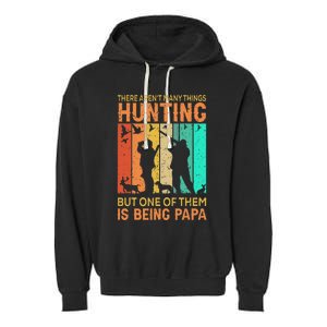 Duck Hunting Distressed Patriotic American Flag Hunters Garment-Dyed Fleece Hoodie