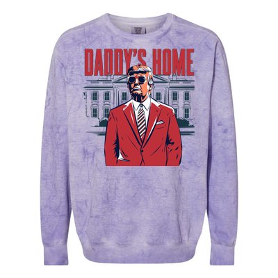 DaddyS Home Donald Trump 47th President Colorblast Crewneck Sweatshirt