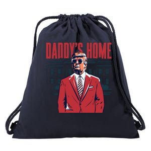 DaddyS Home Donald Trump 47th President Drawstring Bag