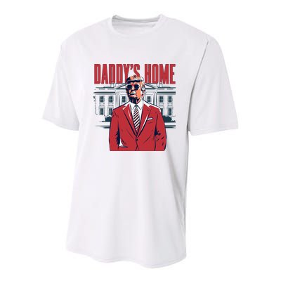 DaddyS Home Donald Trump 47th President Youth Performance Sprint T-Shirt